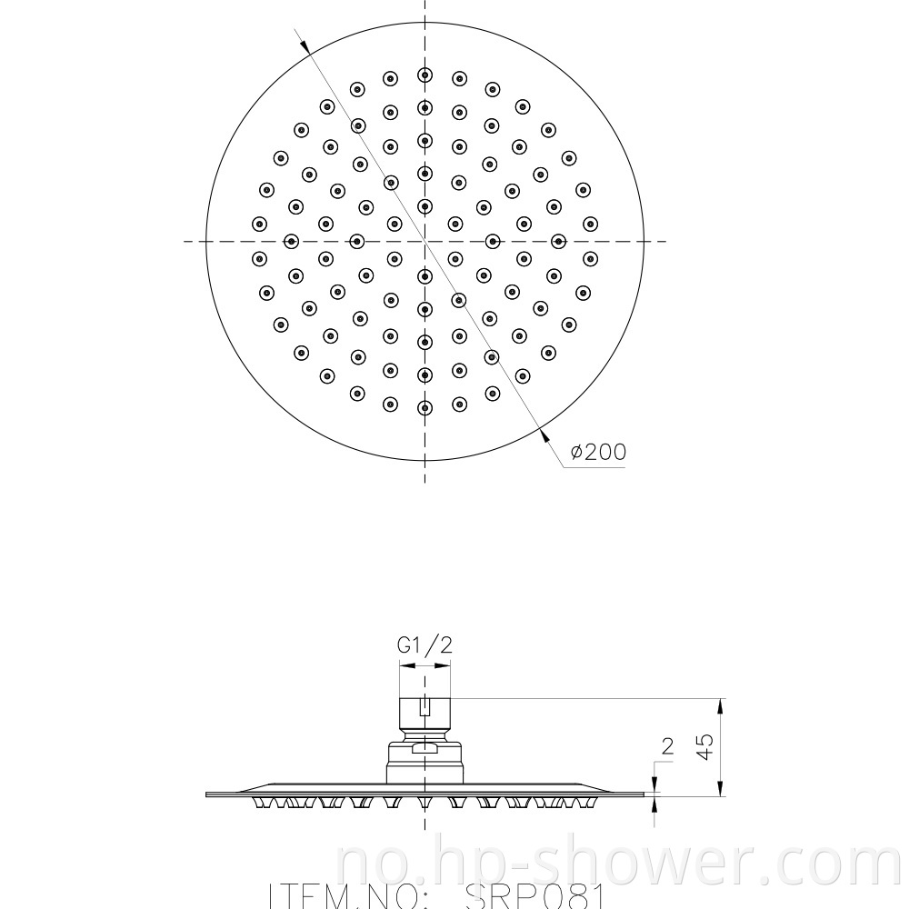 Super Thin Rainfall Shower Head